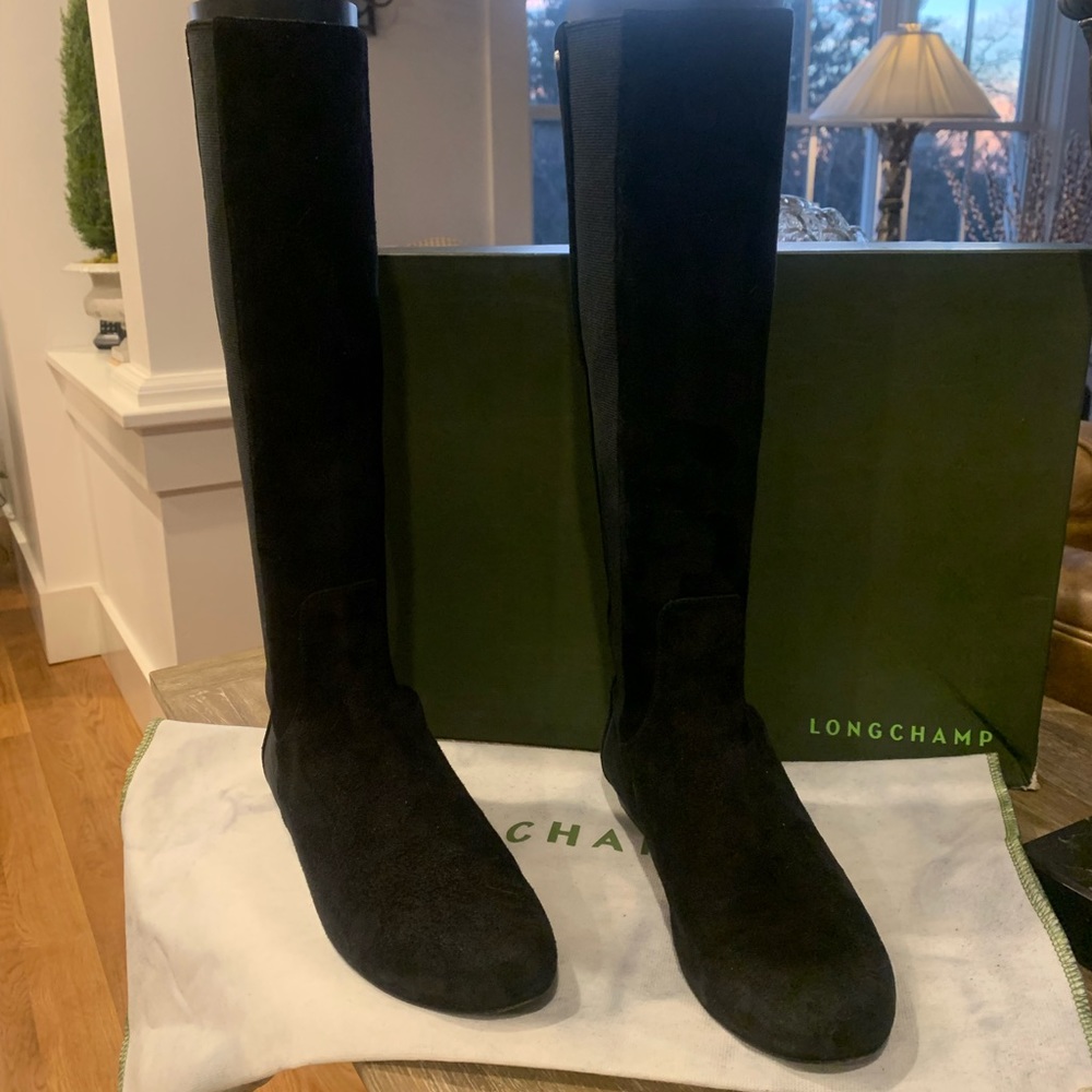LONGCHAMP suede boots